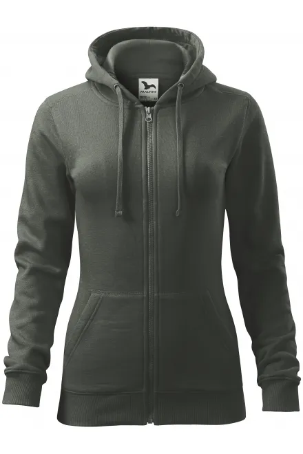 Sudadera de mujer con capucha - pizarra oscura, L