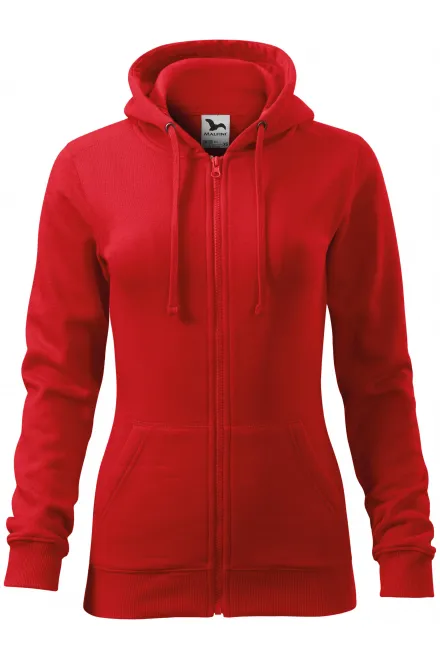 Sudadera de mujer con capucha - rojo, L