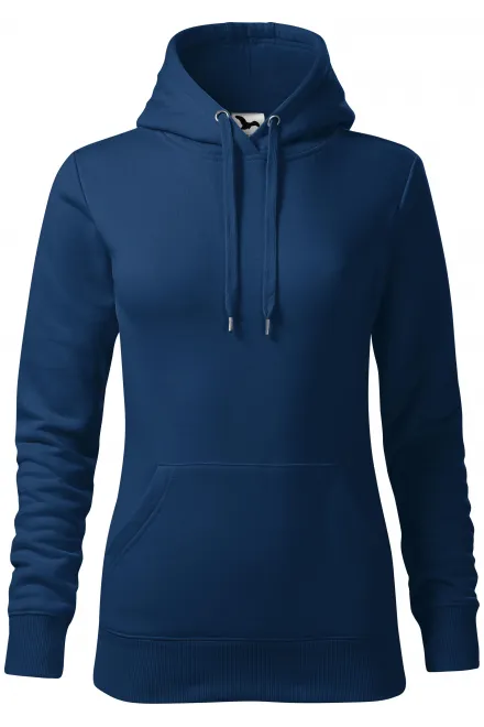 Sudadera de mujer con capucha sin cremallera - azul medianoche, XS