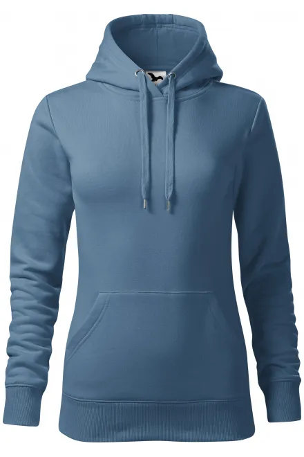 Sudadera de mujer con capucha sin cremallera - denim, XS