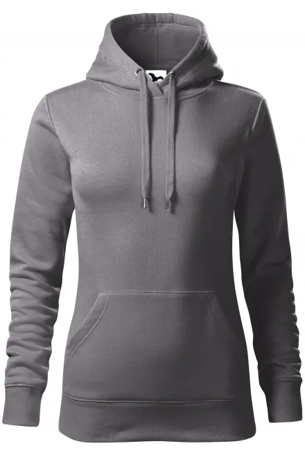 Sudadera de mujer con capucha sin cremallera - gris acero, XS