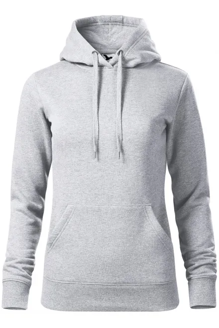 Sudadera de mujer con capucha sin cremallera - mármol gris claro, XS