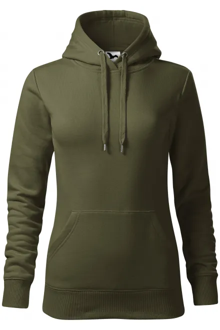 Sudadera de mujer con capucha sin cremallera - military, XS