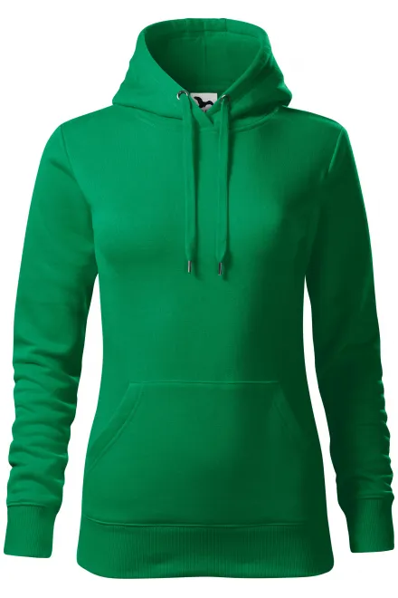 Sudadera de mujer con capucha sin cremallera - pasto verde, XS