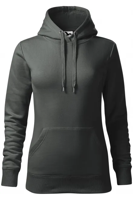 Sudadera de mujer con capucha sin cremallera - pizarra oscura, XS