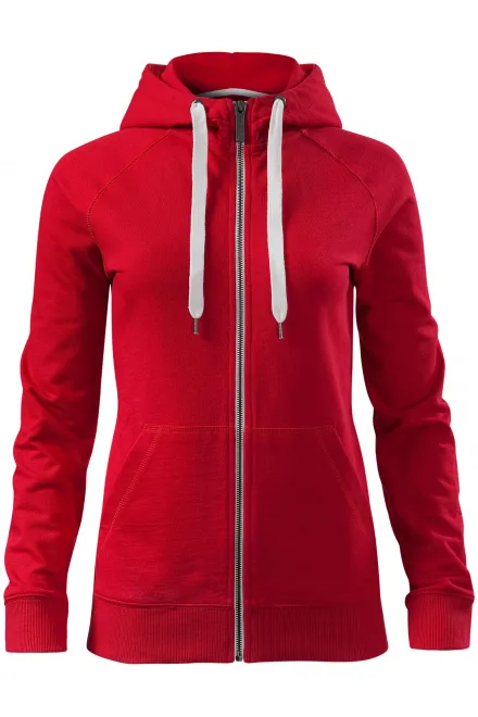 Sudadera de mujer en contraste con capucha - formula red, L