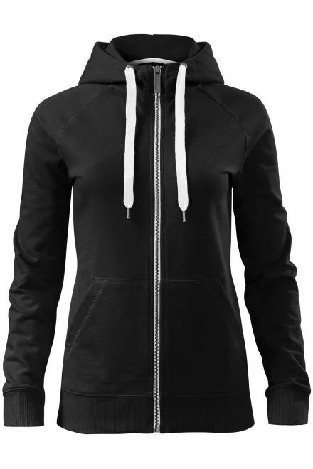 Sudadera de mujer en contraste con capucha - negro, L