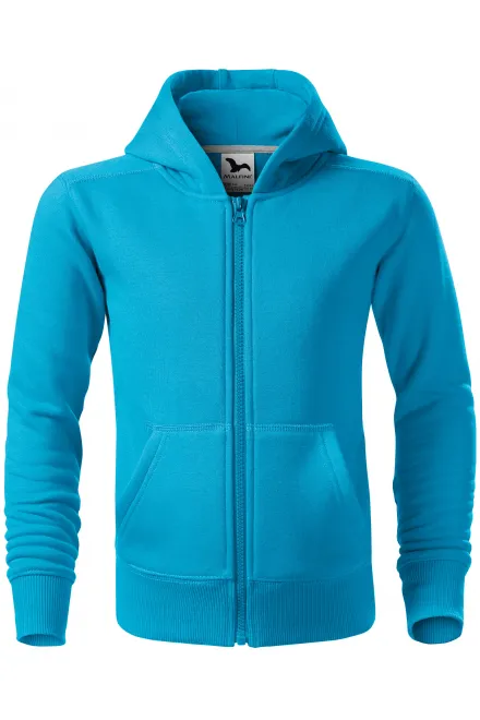 Sudadera infantil con capucha - turquesa, 146 cm / 10 años