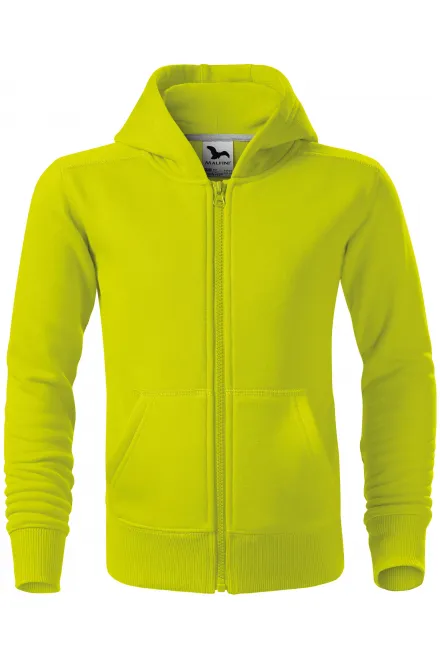 Sudadera infantil con capucha - verde lima, 146 cm / 10 años