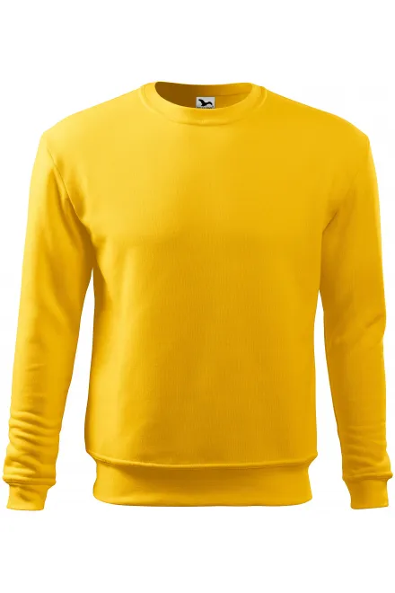 Sudadera para hombre / niño por encima de la cabeza, sin capucha - amarillo, XL