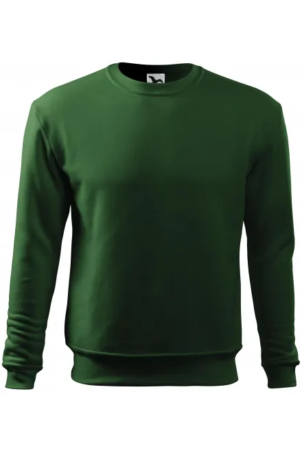 Sudadera para hombre / niño por encima de la cabeza, sin capucha - botella verde, XL