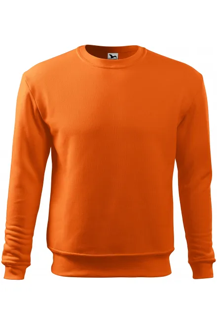 Sudadera para hombre / niño por encima de la cabeza, sin capucha - naranja, XL