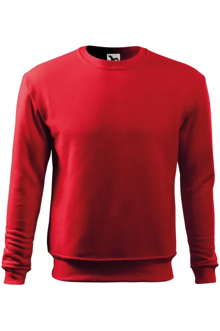 Sudadera para hombre / niño por encima de la cabeza, sin capucha - rojo, XL