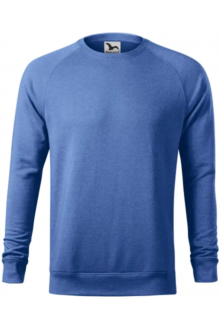 Sudadera simple de hombre - mármol azul, L