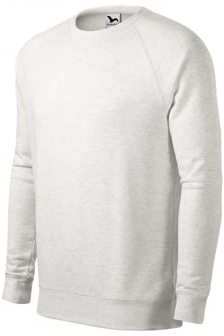 Sudadera simple de hombre, mármol blanco