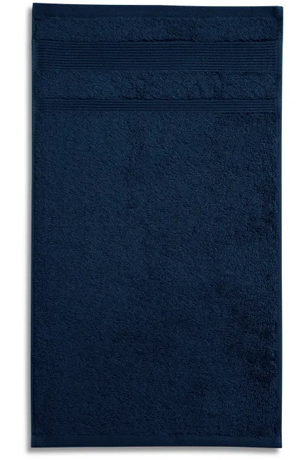 Toalla pequeña de algodón orgánico - azul oscuro, 30x50cm