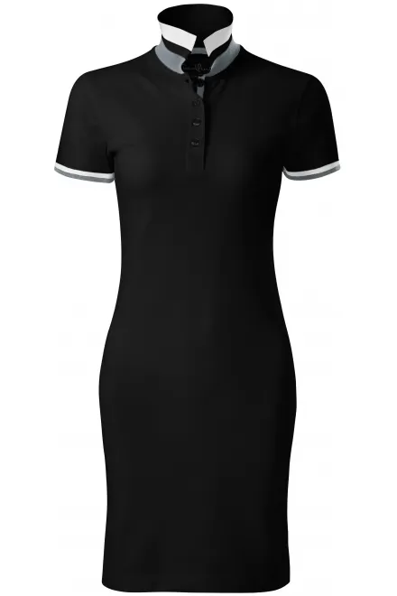 Vestido de mujer con cuello levantado - negro, M